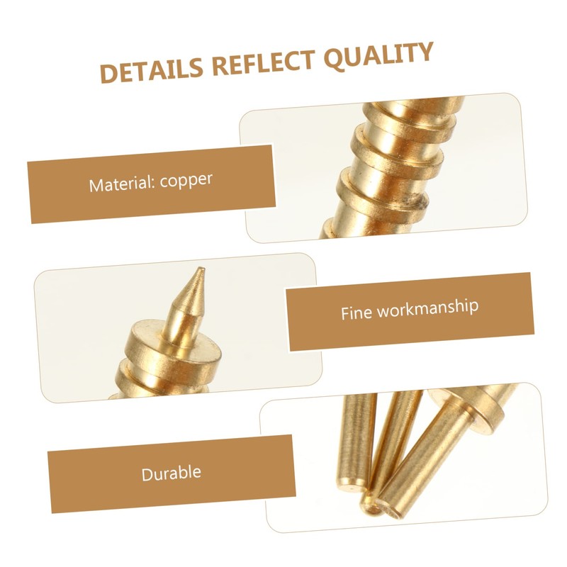 Operitacx DIY Leather Craft Kit 3pcs Copper Leather Slicker Creaser