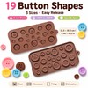 Button Chocolate Mold Silicone Molds for Candy Baking, 19 Cavities,