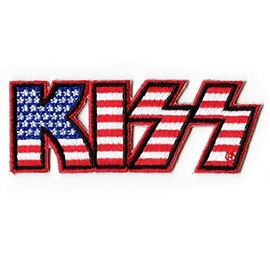 C&D Visionary Kiss Logo American Flag Patch, Multi-Colored