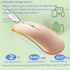 LED Wireless Slim Silent Dual-Mode 2.4G+BT Rechargeable 7-Color Portable Mobile