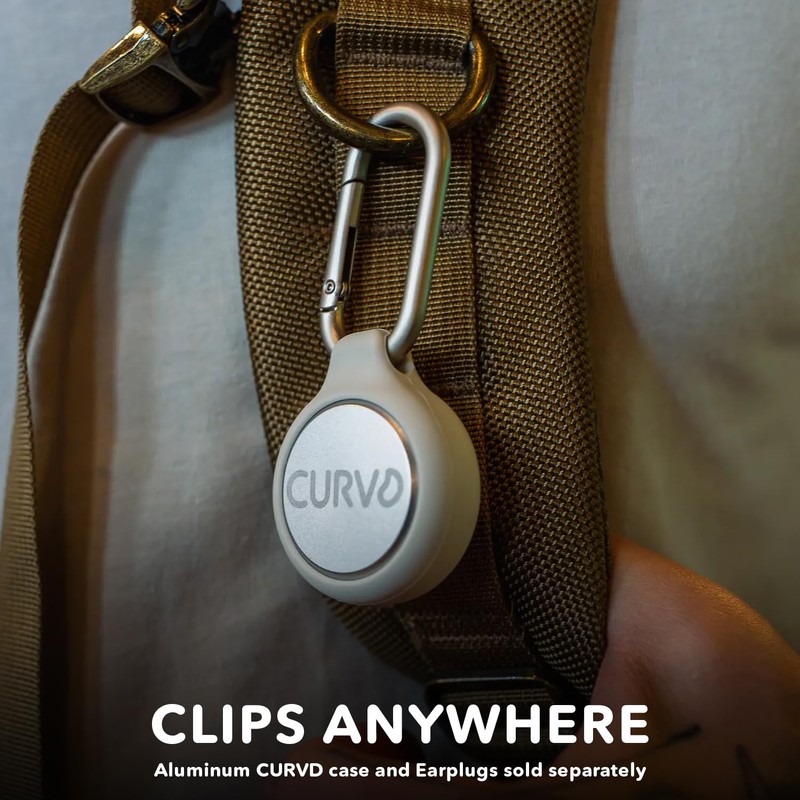 CURVD Earplugs Case Clip for Secure Storage & Travel of