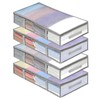 DAWNTREES 4 Pack Under Bed Storage Bags,Large Clear Plastic StorageBoxes,Underbed