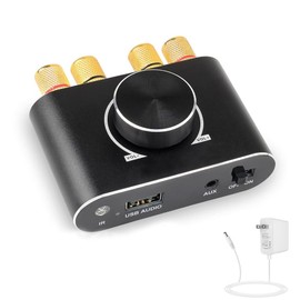 KTSO Bluetooth Power Amplifier, Stereo Audio Amplifier, Bass Amplifier, HI-FI High Output, 100 W, High Bass, Ultra Compact, Ultra Lightweight, Mini, Compatible with Multiple Models, PSE Certified
