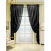 F-CHU Black Lace Curtains 72 drop Pair Voile Net Curtains