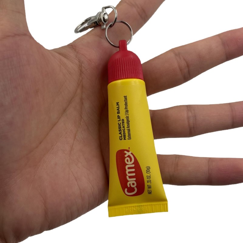 4 Pcs Keychain Cap for Carmex Classic Lip Balm 0.35