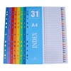 JALVPI 2 x 31-Piece A4 Index Dividers for Folders, Plastic,