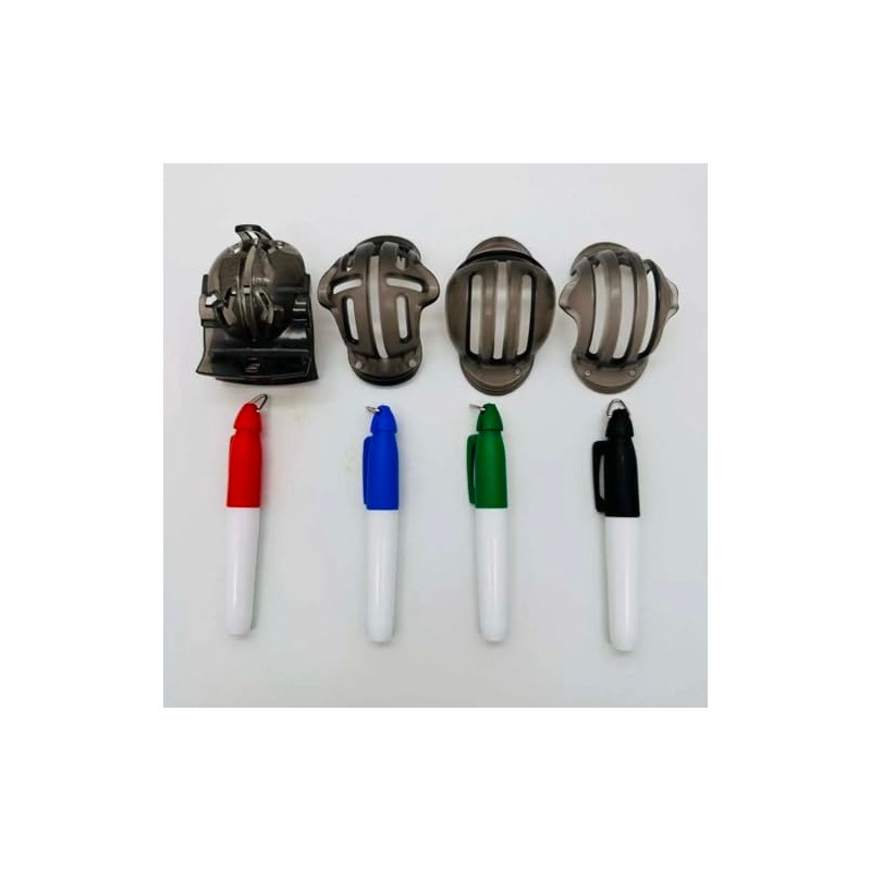 Golf Ball Markers Set - 4 Marker Pens, 4 Line