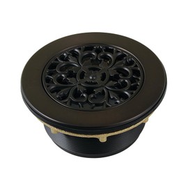 Kingston Brass BSFT4135 Watercourse 4-1/4" Round Brass Shower Base Drain, Oil Rubbed Bronze