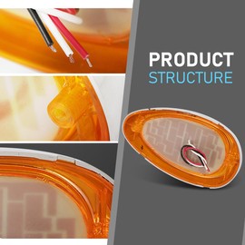 15 LED Amber Side Marker Signal Light W/Chrome Bezel Qty 2 Fit for Freightliner Century Columbia Clearance Lights Sealed