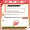 Parking Feather Flag Pole Kit Include 7 ft Banner Flag
