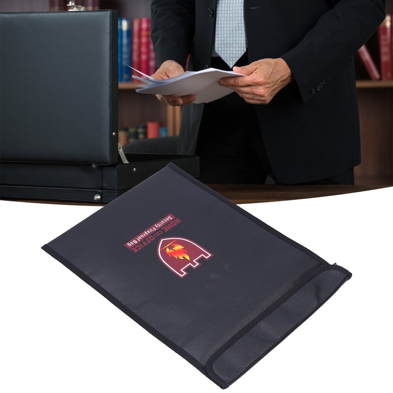 Fireproof Waterproof Bag Multi Function Money Document Jewelry Valuables Pouch