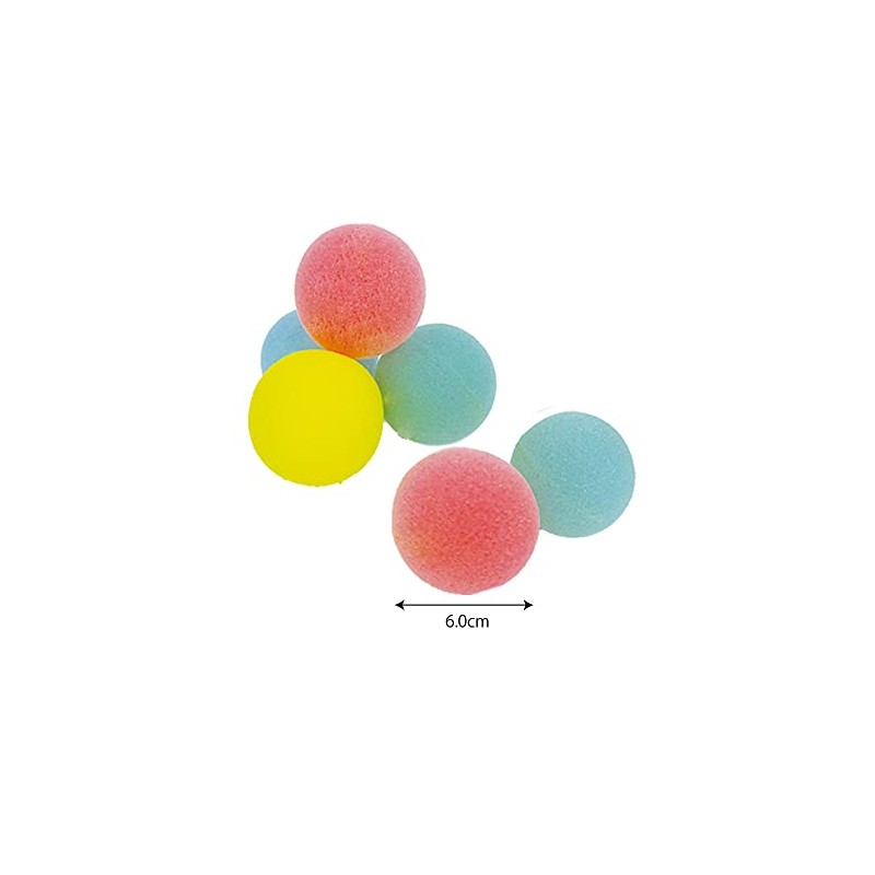 Pack of 6 Sponge Balls, Perfect for Indoor Ball Play