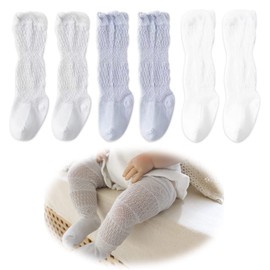 RICISUNG Baby Leg Warmers, Knee Pads, 3 Pairs Set, Soft, Organic Cotton, Ankle Warmers, Baby Clothes, Cotton, Breathable, Anti-chafing, Thermal, Cold Protection, Cooling Protection, One Size Fits