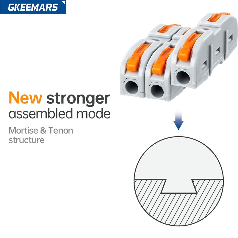 GKEEMARS 50 Pcs Wire Connector, 1 Conductor Compact Splicing Wire