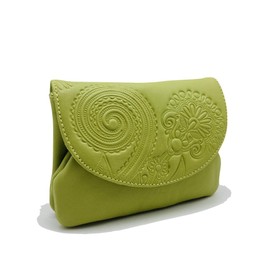 Woman, Lady and Girl Leather Purse, pistachio, Retro