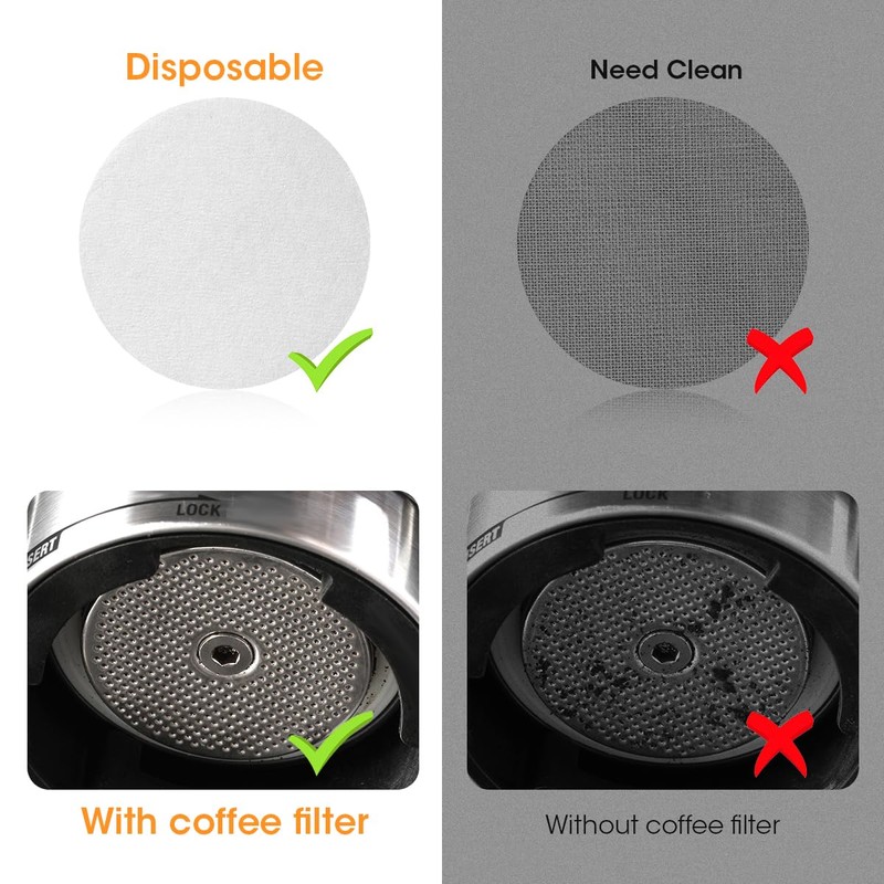Aieve Espresso Paper Filter Compatible with Breville Barista Espresso Coffee
