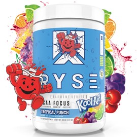 Ryse Element Series BCAA Focus, Hidratacion, enfoque, con BCAAs, Cafeina,  Electrolitos,30 porciones (Kool Aid Punche Tropical)                       