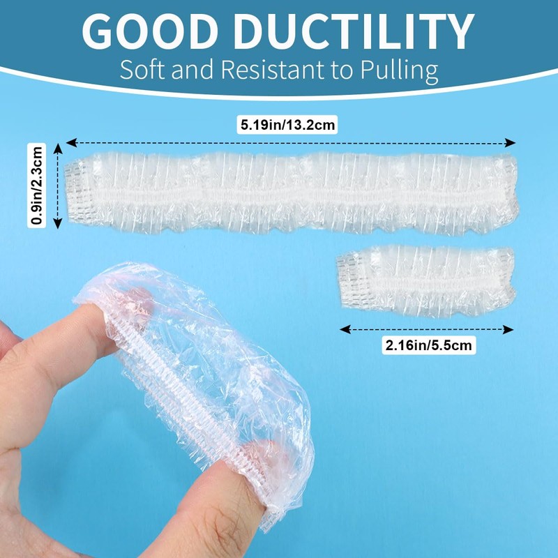 100 Pack Disposable Clear Ear Covers For Shower,dye the hair，