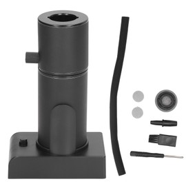 Drink Cocktail Smoker Adjustable Gear Aluminum and Zinc Alloy Handheld Smoke Infuser Kit for Kitchen Black