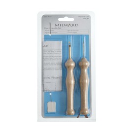 MILWARDS 2519027 Punch Needle Set: Size 10: Regular and Fine, Natural