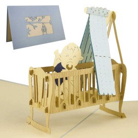 Diese-Klappkarten Congratulations Baby Card Boy, Birth Baby, Blue, New Baby Card, Baby Shower Cards Boys, G09.2