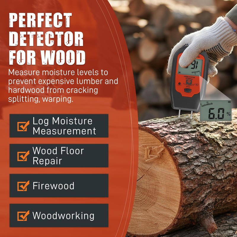 Woodeze - Wood Moisture Meter for Firewood | Digital moisture