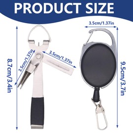 GNHG Pack of 2 Fishing Knots, Fishing Quick Knot Tying Tool, Multifunctional Fly Fishing Quick Knot Tool, Line Cutter, Clipper Nipper Tackle, Fishing Accessories, Fly Fishing Accessories