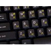 4Keyboard Korean Keyboard Sticker with Yellow Lettering ON Transparent Background