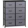 SEGAWE Dresser for Bedroom 8 Drawers Storage Tower Cabinet Fabric