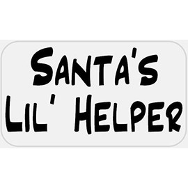 Santa's Lil Helper - 25 Stickers Pack 2.25 x 1.25 inches - Christmas Claus
