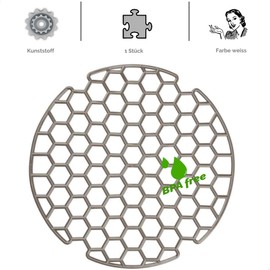 Kerafactum Sink Rubber Mat Sink Insert Drip Mat Non-Slip Mat for Drawers Protective Mat Round for Sink Protective Mats Non-Slip Sink Rubber Mat White Pack of 1