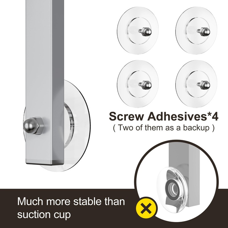 Orimade 4 Tier Adjustable Anti-slip Shower Caddy over Shower Head,Rustproof