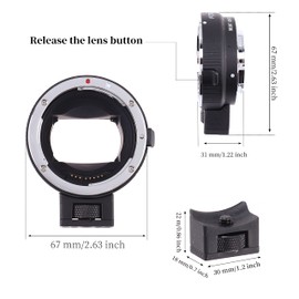FOTGA EOS-NEX Elektronischer Autofokus-Objektiv-Adapterring für Canon EOS EF EF-S auf Sony E NEX A7III A7RIII A7 A7R A7S A9 A6300 A6500 A6000 A5000 Objektiv Full Frame