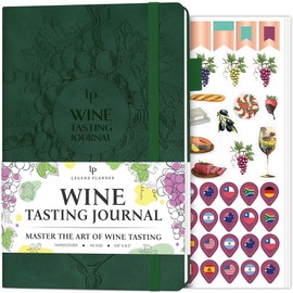 Legend Wine Tasting Journal – Wine Guide & Diary – Unique Accessories & Gifts for Wine Lovers, Women & Men, Eco Leather Notebook (Forest Green)