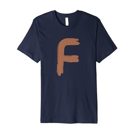 Creative Bold Leather Letter F - Design - Alphabet - Marker Premium T-Shirt