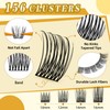 Leefrei Eyelash Cluster 10-18mm Wispy Eyelash Clusters D Curl DIY