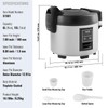 VEVOR Commercial Rice Cooker, 70-Cup Rice Cooker, 15.85 Qt /