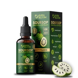 Soursop Bitters Extract – 60ml High-Strength 30:1 Graviola Supplement | Immune Support, Antioxidants & Natural Wellness | Vegan, No Sugar, Dietary Health Formula