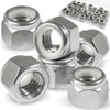 Vifmy 20 Pack 1/2"-13 Inch Locknuts,304 (A2-70) Stainless Steel Nylon