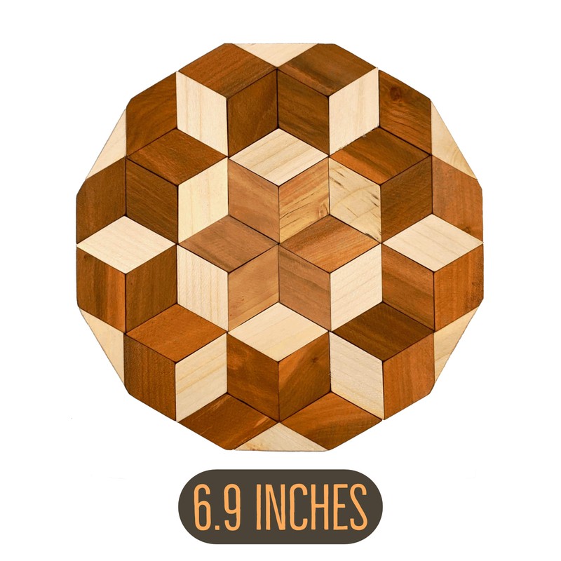 Natural Wood Trivets - Wooden Hot Pads for Kitchen