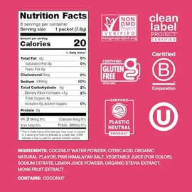 Cure Hydration Mezcla Bebidas Electrolíticas Base Plantas Azúcar Agregada Polvo Aliviar Deshidratación Hecho Coco