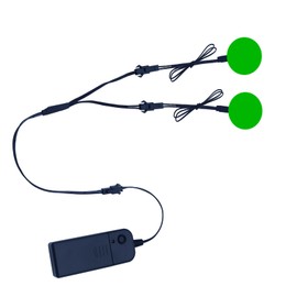 Electroluminescent El Neon Eye Lights for Masks, Skull and Cosplay Props Battery Operated Helmet DIY Modification(Green S)