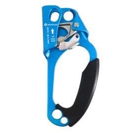 NewDoar UIAA & CE Certified Hand Climbing Clamp Rope Clamp Ascension Climbing Tree Arborist Abseiling Equipment Rope Clamp for 8~13mm Rope Suit Right Blue