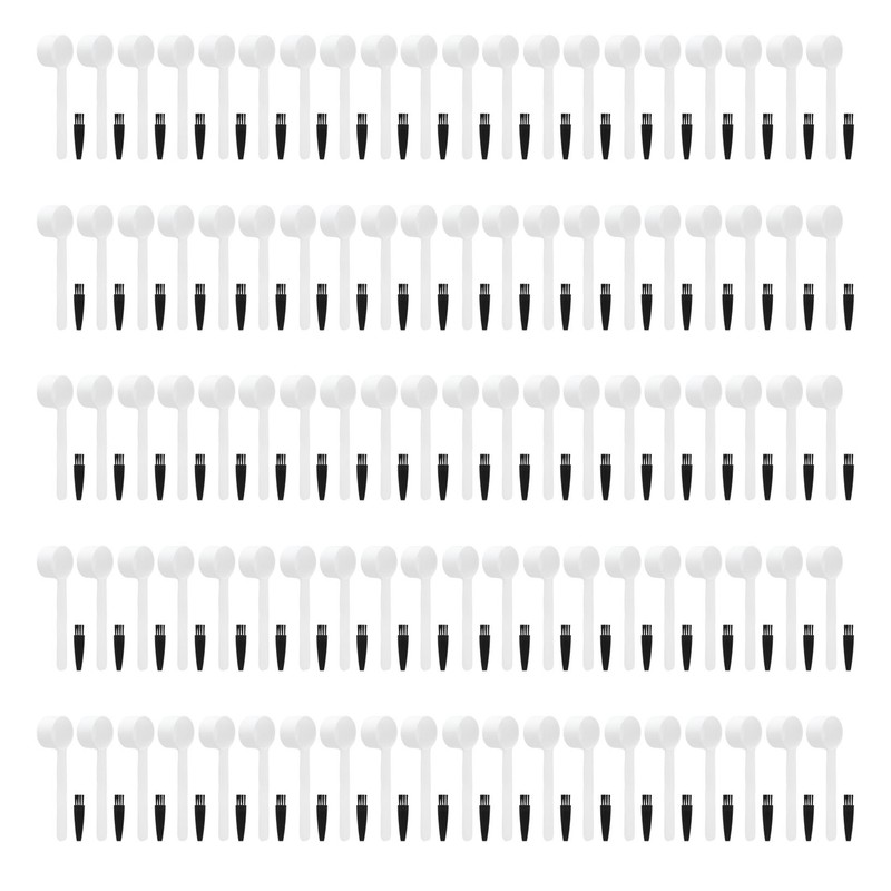 100Set Reusable 4g Coffee Measuring Spoon Brush Kit Coffee Making