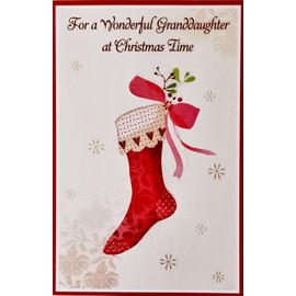 Greeting Card You're Beautiful Talented And You've Grown Up Into Such A Wonderful Woman - All The Happiness In The World - Merry Christmas Granddaughter