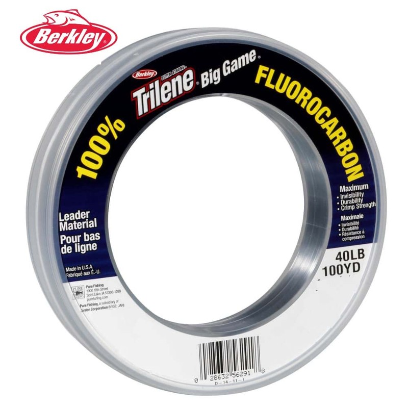 Berkley Big Game Fluorocarbon Leader Line Clear 25 lb, 90m