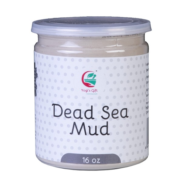Dead Sea Mud Powder | 1 Lb | Detoxifies and Exfoliates The Skin | 100% Natural Mud Face Mask | Clears Acne, Dark Spots & Anti-Aging | By Yogi's Gift®