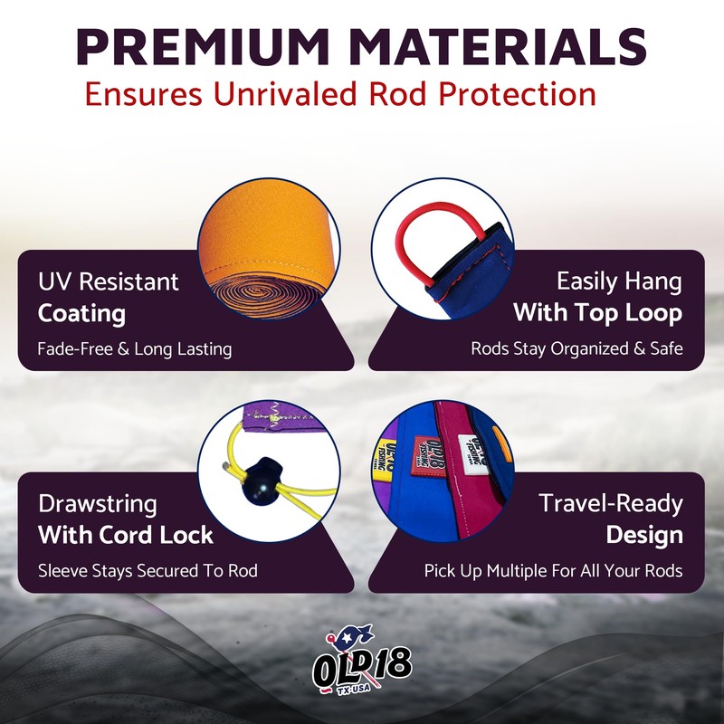 Rod Sleeve 63" Blue and Orange