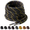 2 Pairs Heavy Duty Boot Laces, 3/16" Thick Strong Round