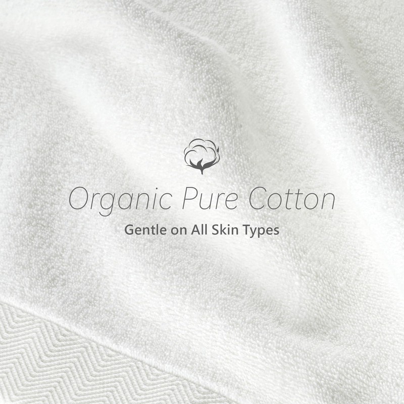 Hand Towel - 100% Cotton White Towels for Bathroom and